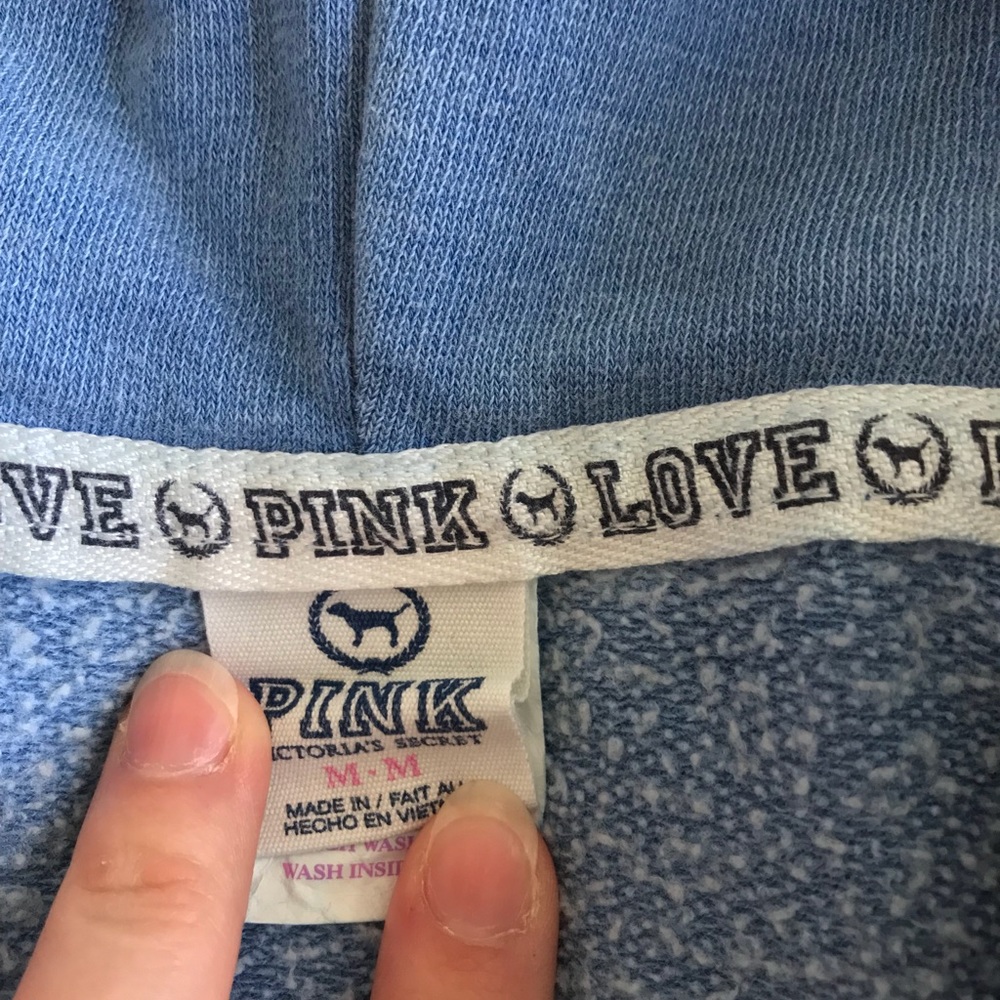 Pink Victoria’s Secret zip-up hoodie - Picture 2 of 3